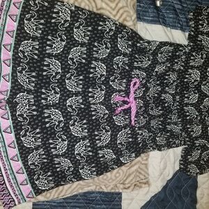 Justice Black and White Patterned Dress